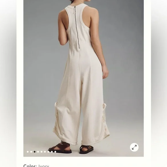 NWT Daily Practice Sophisticated Sleeveless French Terry Cotton Jumpsuit Unworn - Picture 4 of 16